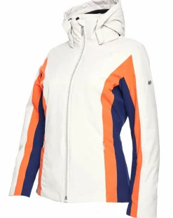 Veste de ski Sella écru/orange