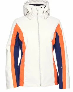 Veste de ski Sella écru/orange