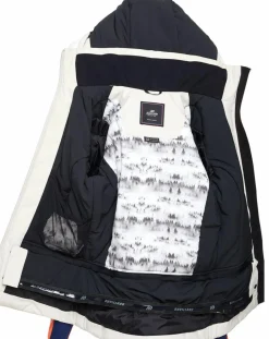 Veste de ski Sella écru/orange