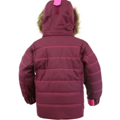 Veste de ski Snow col fausse fourrure violette