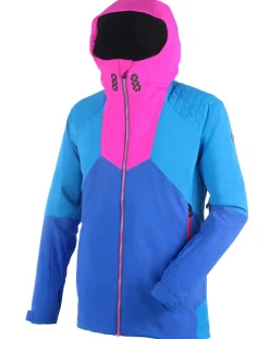 Veste de ski Spencer bleu électrique/turquoise/fuschia
