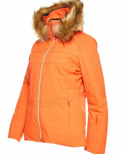 Veste de ski Triolet fausse fourrure orange