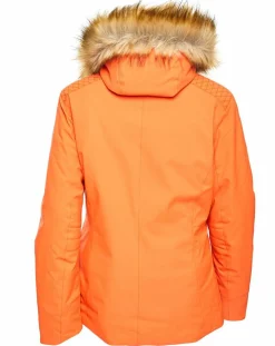 Veste de ski Triolet fausse fourrure orange