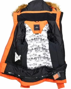 Veste de ski Triolet fausse fourrure orange