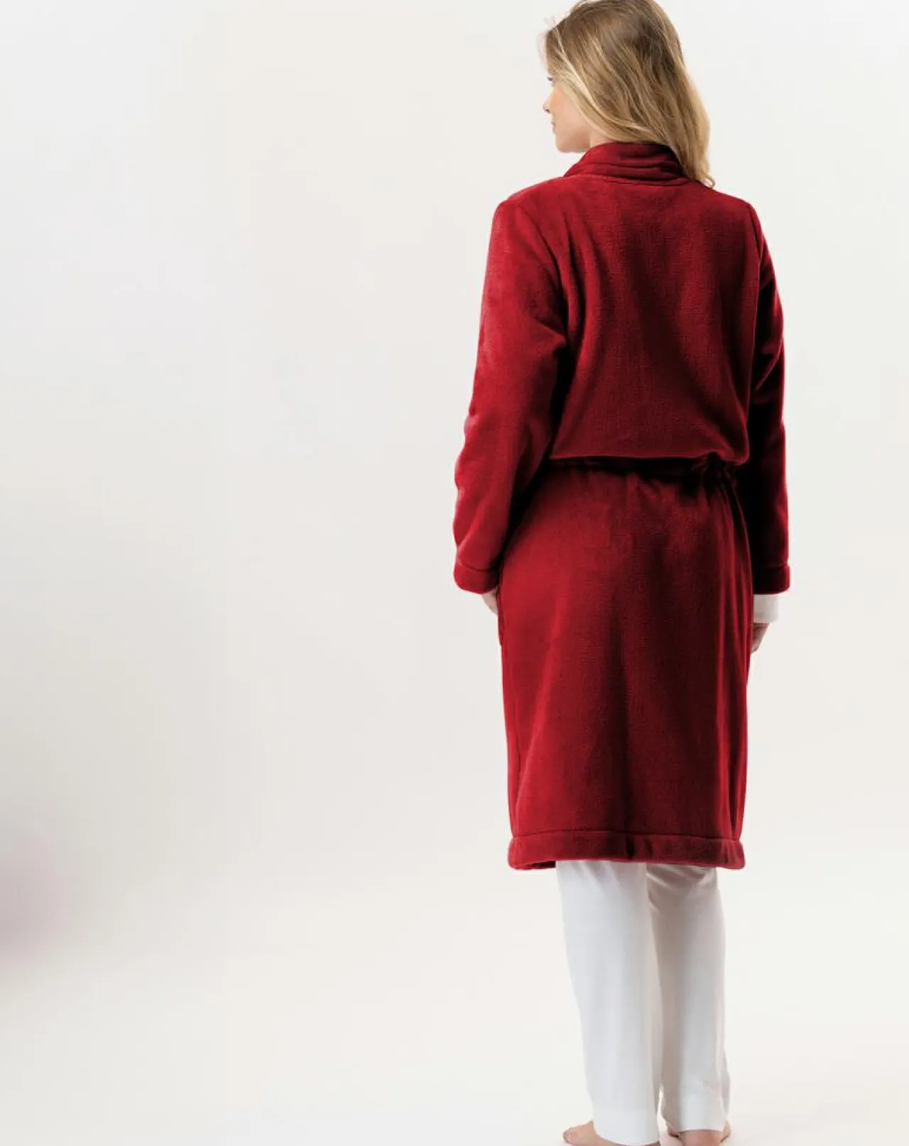 Veste d'intérieur en peluche flanelle Essentiel tomette