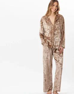 Veste d'intérieur en velours Platine dorée