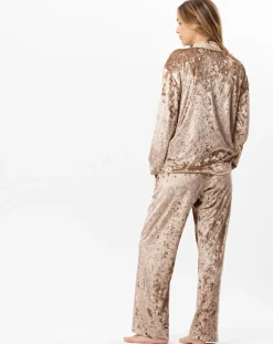 Veste d'intérieur en velours Platine dorée