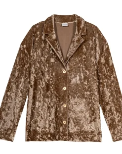 Veste d'intérieur en velours Platine dorée