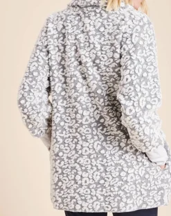 Veste d'intérieur Fauve gris/écru