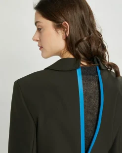 Veste Double Breasted kaki foncé