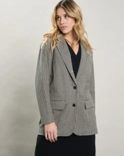 Veste en Coton & Lin Victory beige/noir