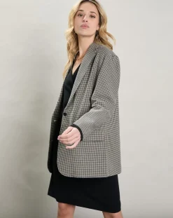 Veste en Coton & Lin Victory beige/noir