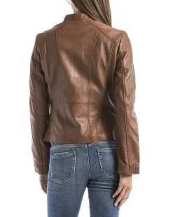 Veste en Cuir Alazeia cognac