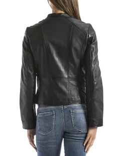 Veste en Cuir Alazeia noire