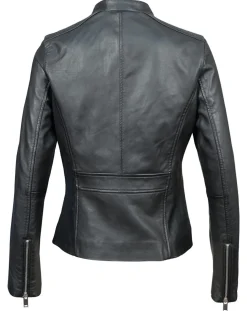 Veste en Cuir Appoline noire