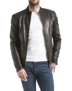 Veste en Cuir Ardesco marron