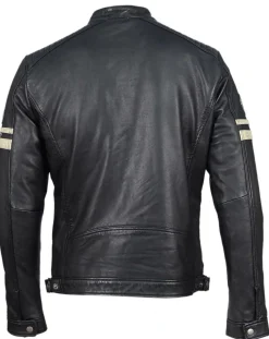 Veste en Cuir Bakary noire