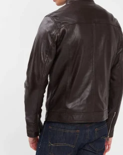 Veste en Cuir Bayon marron