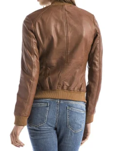 Veste en Cuir Benoue cognac