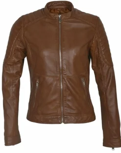 Veste en Cuir Betty cognac