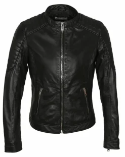 Veste en Cuir Betty noire