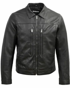 Veste en Cuir Bittum noire