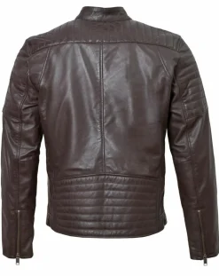 Veste en Cuir Blagnac marron