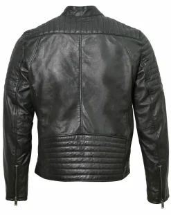 Veste en Cuir Blagnac noire
