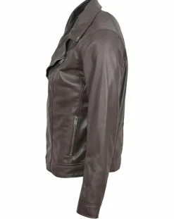Veste en Cuir Brazza marron