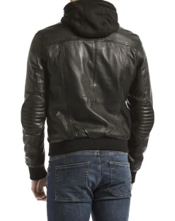 Veste en Cuir Brezon noire