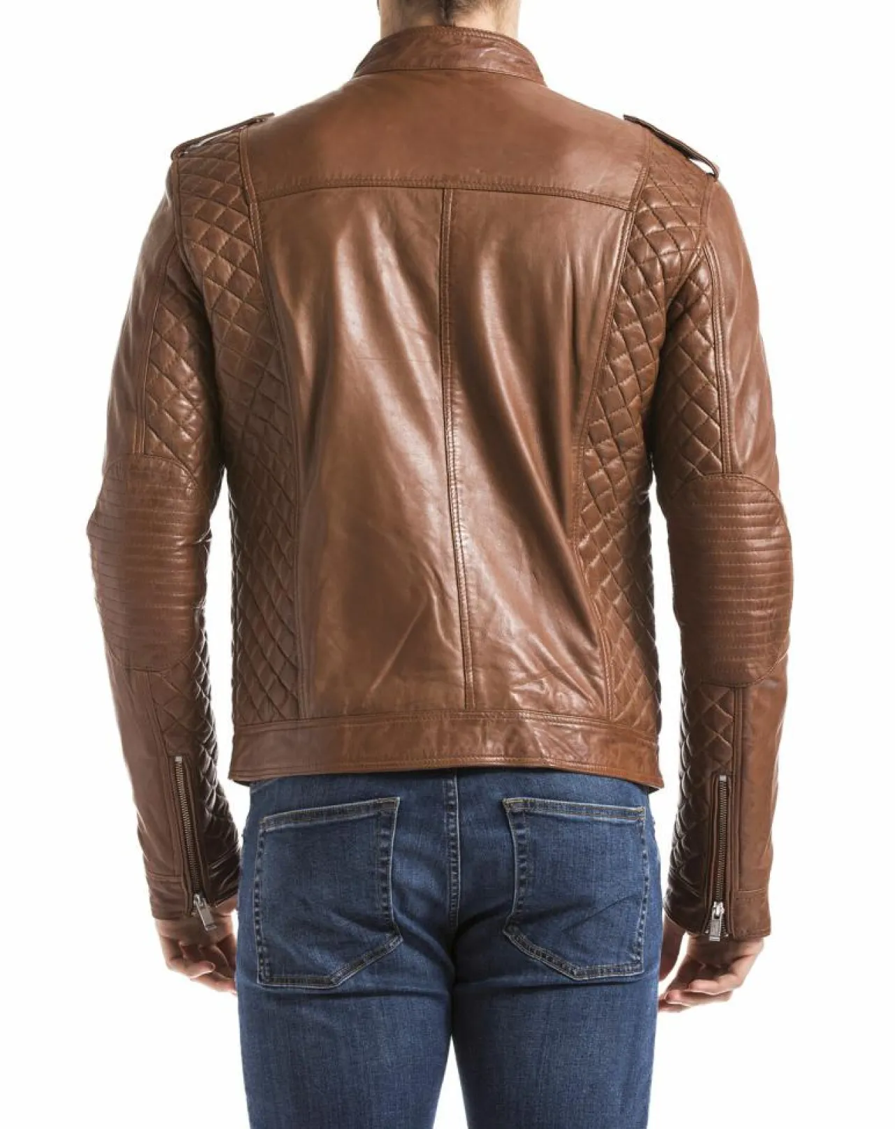 Veste en Cuir Brisbane cognac
