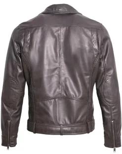 Veste en Cuir Buenos marron