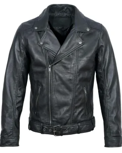 Veste en Cuir Buenos noire