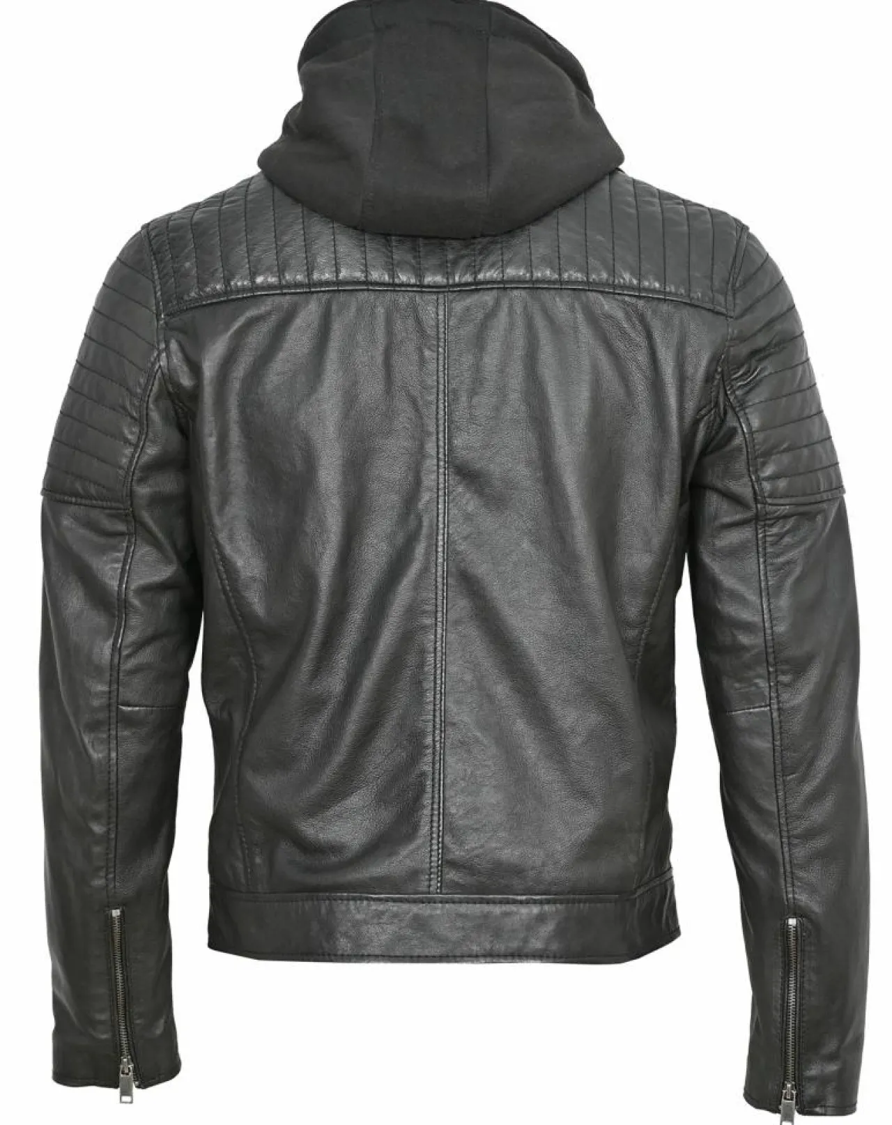 Veste en Cuir Bull noire