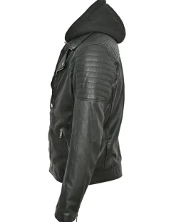 Veste en Cuir Bull noire