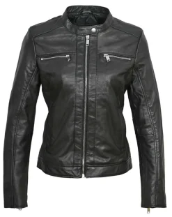 Veste en Cuir Calissy noire