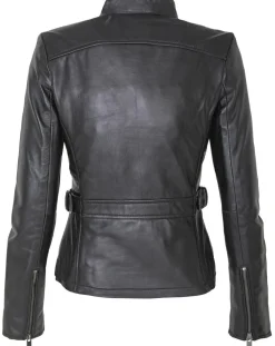 Veste en Cuir Candice noire