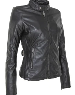 Veste en Cuir Candice noire