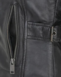 Veste en Cuir Candice noire