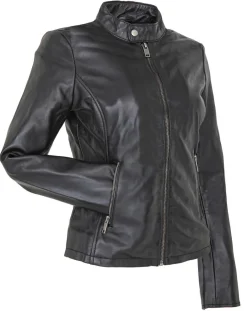 Veste en Cuir Candice noire