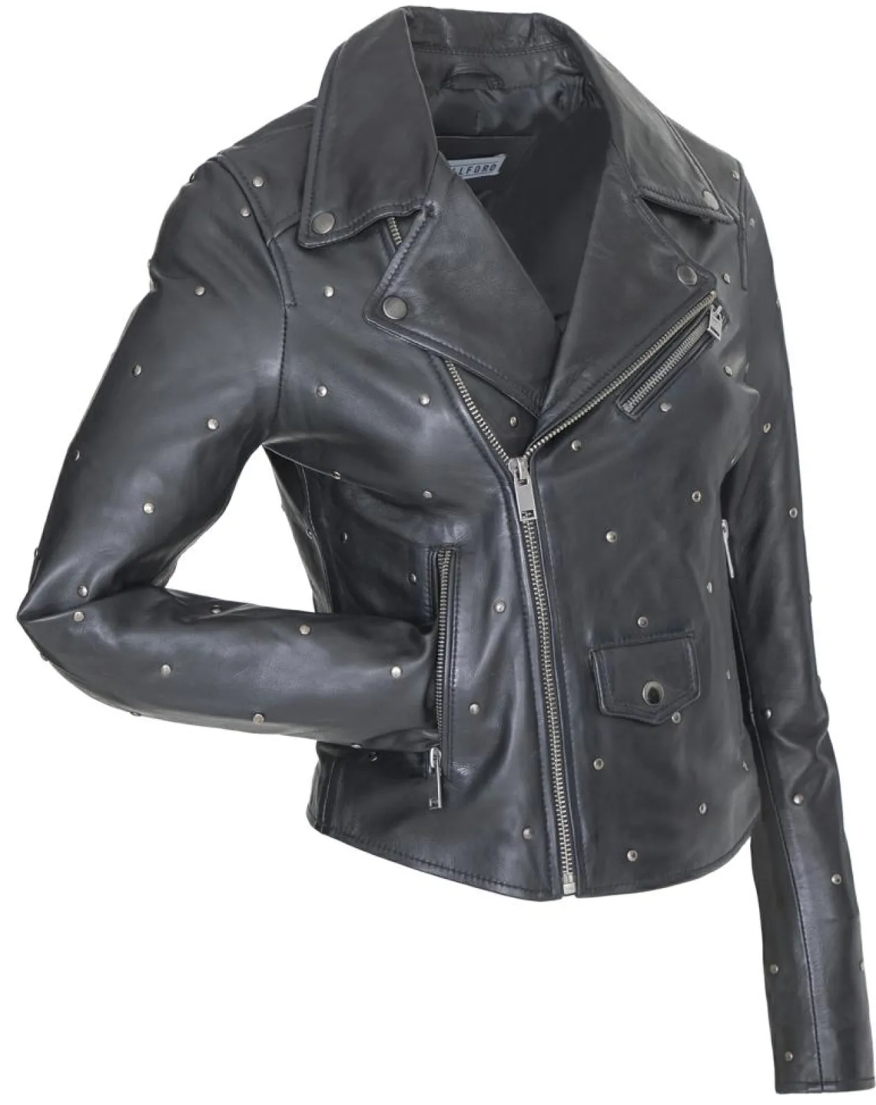 Veste en Cuir Chana noire