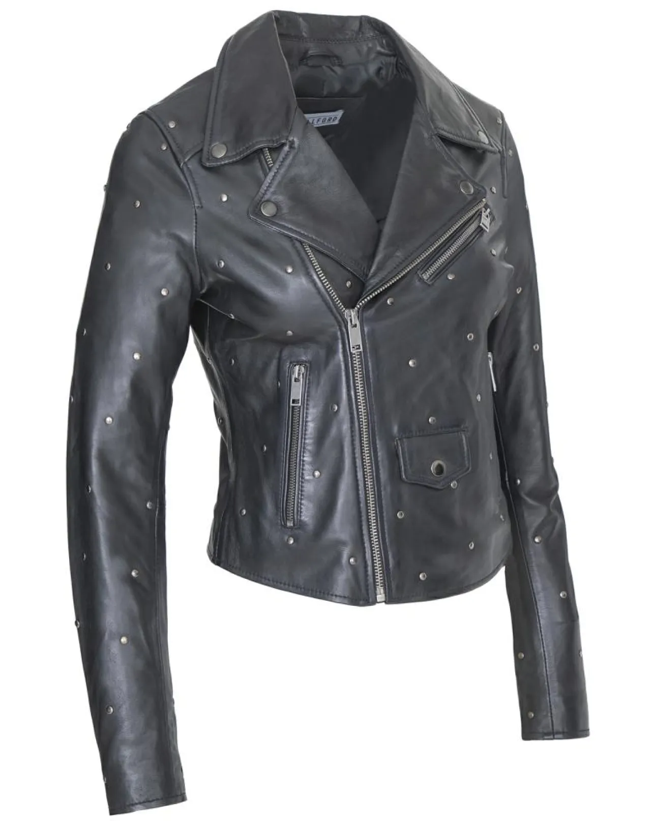 Veste en Cuir Chana noire