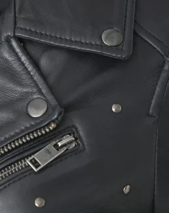 Veste en Cuir Chana noire