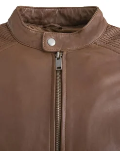 Veste en Cuir Charles cognac