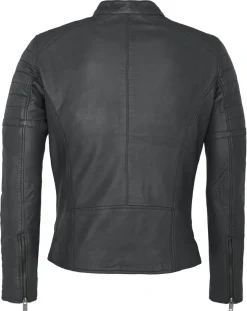 Veste en Cuir Charles noire