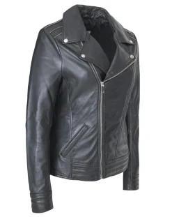 Veste en Cuir Ciara noire