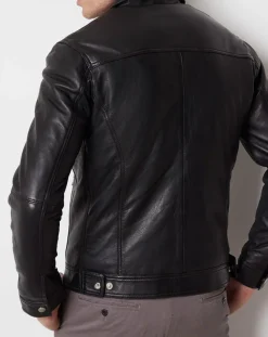 Veste en Cuir Clément noire