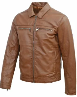 Veste en Cuir Conall cognac