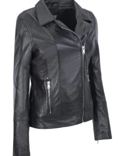Veste en Cuir Cora noire