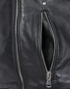 Veste en Cuir Cora noire